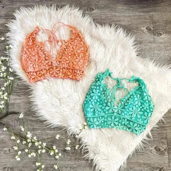 surelymine Tops - 10. Flower Bralettes adjustable straps
